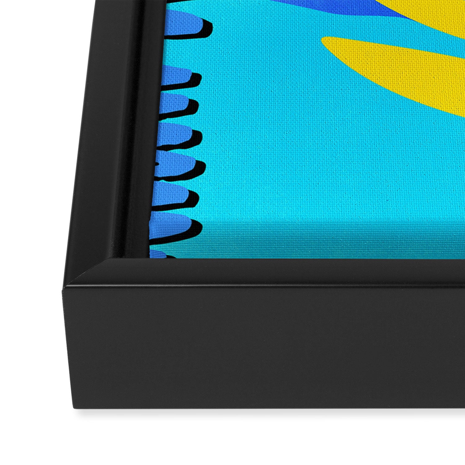Neon Summer Abstract Art Framed Canvas Print Gallery Image 3