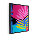Neon Summer Abstract Art Framed Canvas Print Gallery Image 2