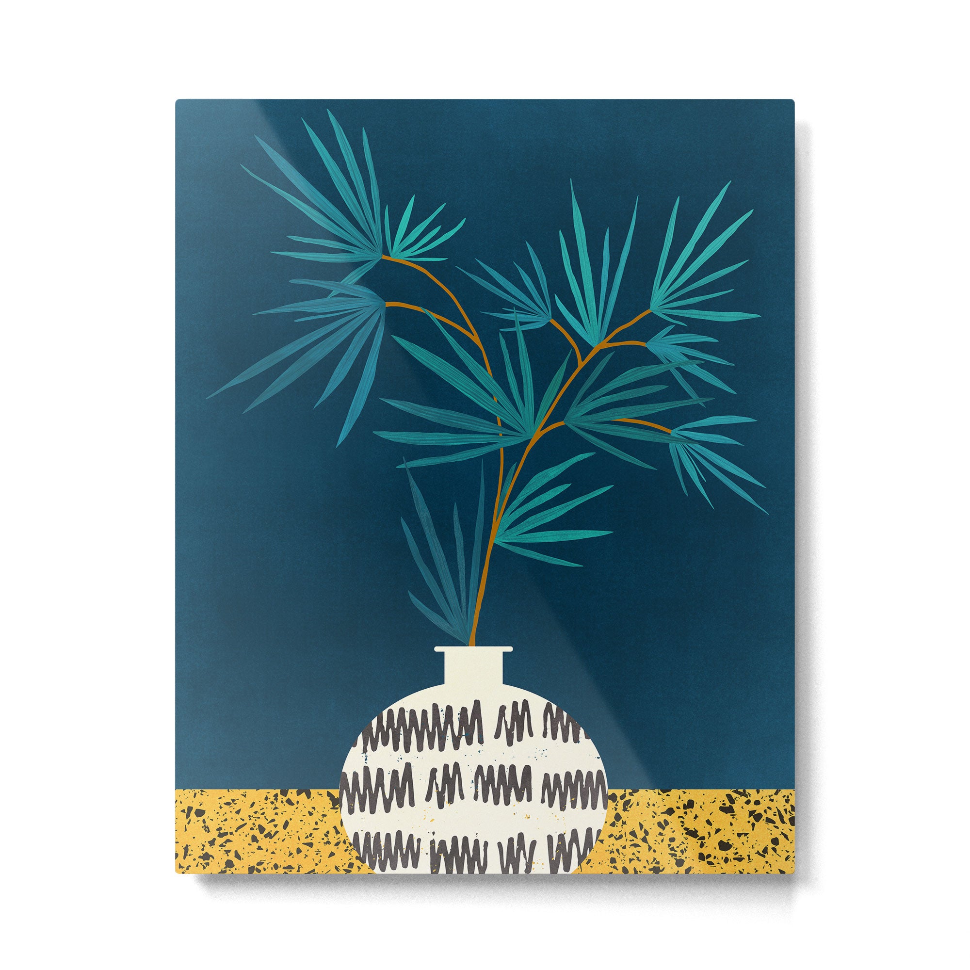 Night Palm Blues Metal Print Gallery Image 4