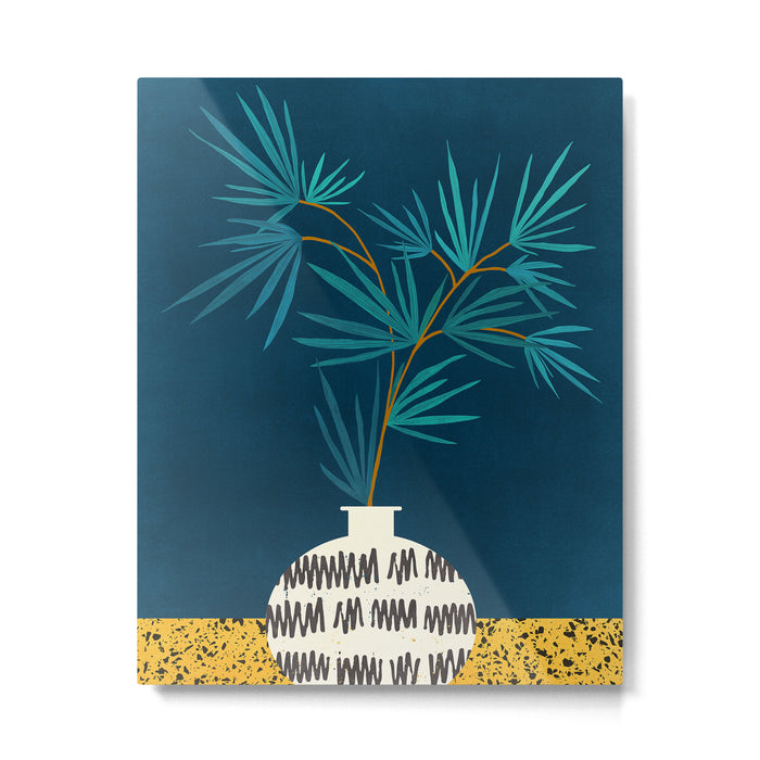Night Palm Blues Metal Print Gallery Image 1