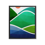 Oahu Shoreline Abstract Landscape Framed Canvas Print Gallery Image 8