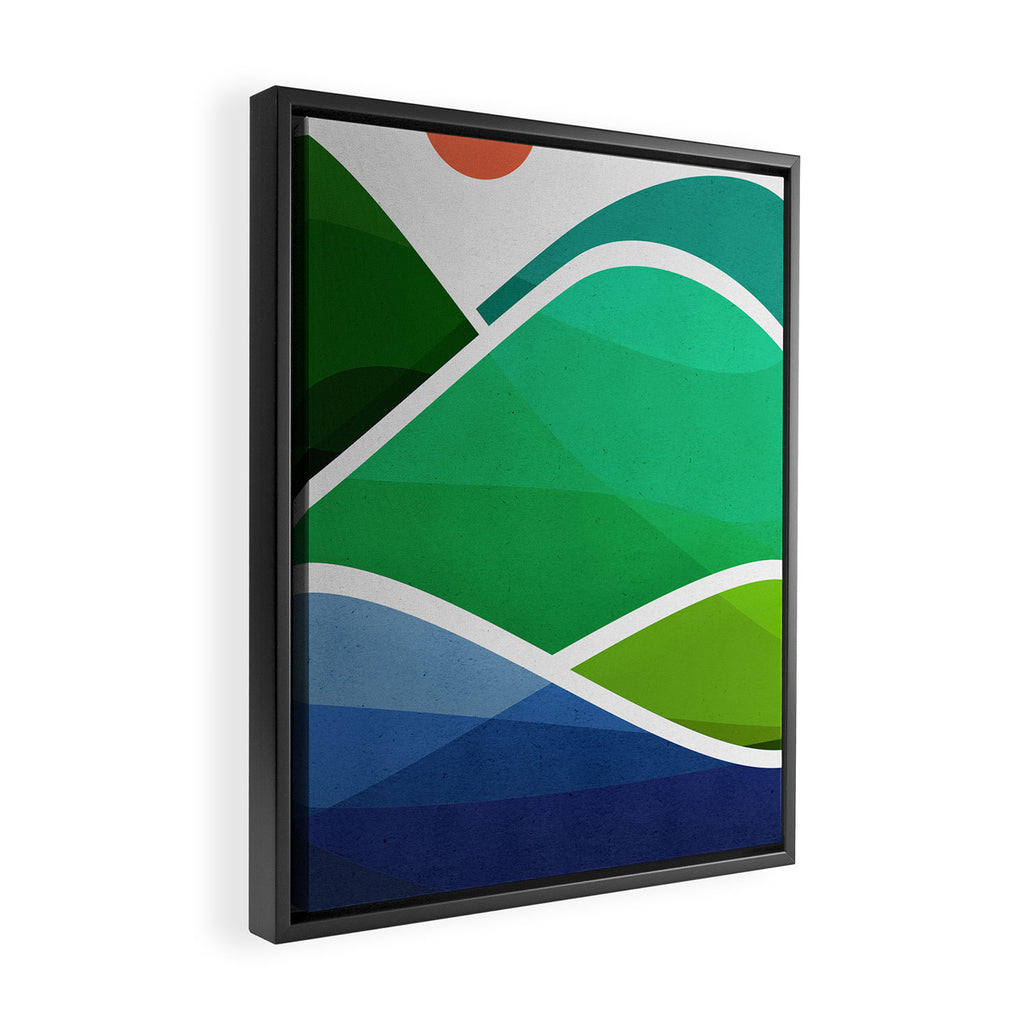 Oahu Shoreline Abstract Landscape Framed Canvas Print Gallery Image 2