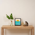 Ocean View Colorful Landscape Framed Canvas Print Gallery Image 4