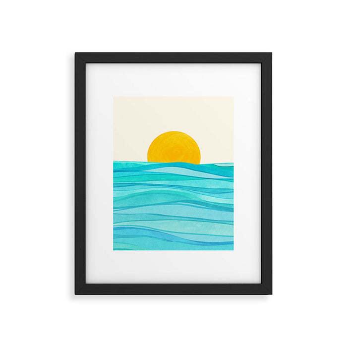 Ocean View Colorful Landscape Framed Art Print Gallery Image 1