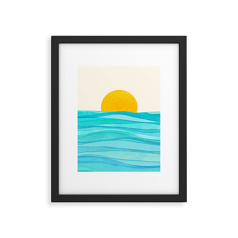 Ocean View Colorful Landscape Framed Art Print Gallery Image 4