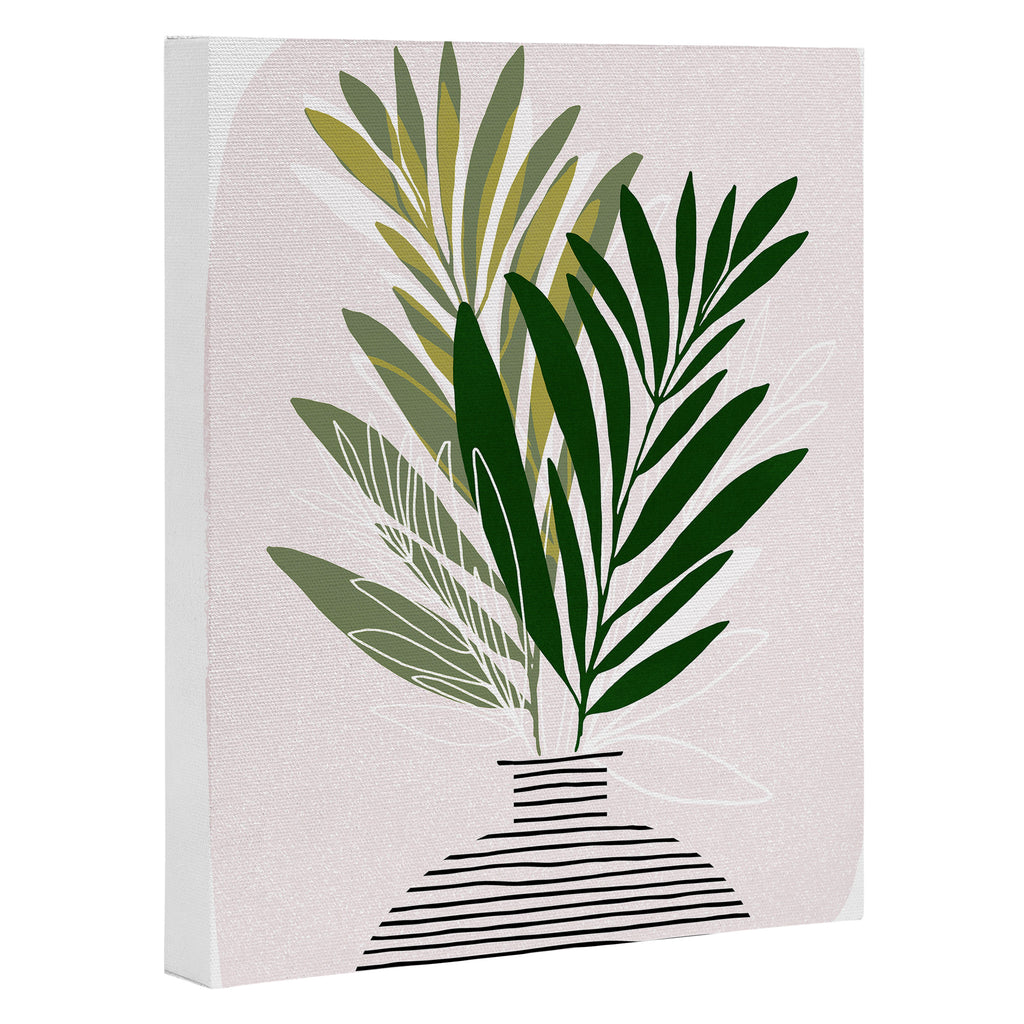 Olive Branches Contemporary Botanical Art Canvas Print Gallery Image 3
