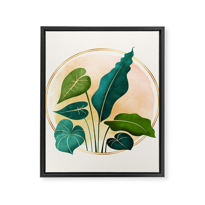 Opening Act Tropical Greenery Framed Canvas Print Gallery Image 1