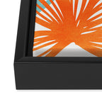 Orange and Blue Seaside Coastal Shapes Framed Canvas Print Gallery Image 3