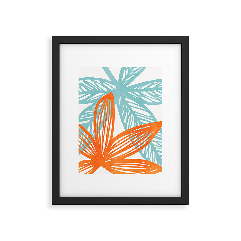 Orange and Blue Seaside Coastal Shapes Framed Art Print Gallery Image 6