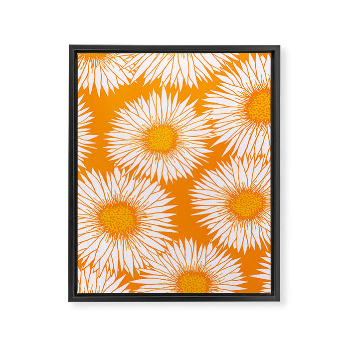 Orange and White Sunflowers Framed Canvas Print Gallery Image 1