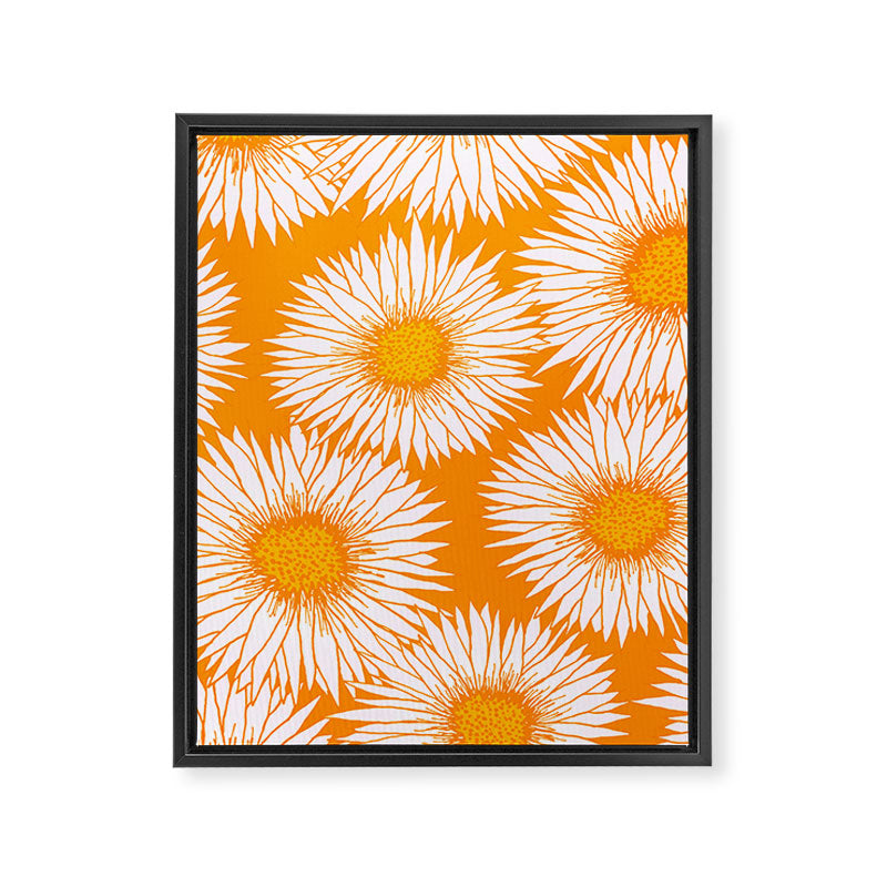 Orange and White Sunflowers Framed Canvas Print Gallery Image 8