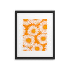 Orange and White Sunflowers Framed Art Print Gallery Image 6