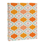 Orange Mid Century Tile Pattern Canvas Print Gallery Image 8