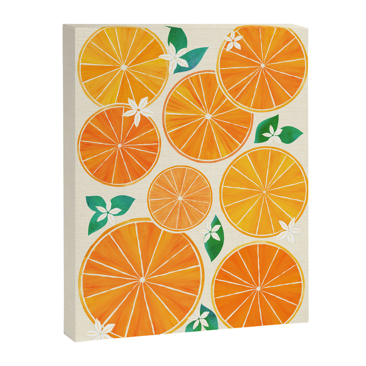 Orange Slices With Blossoms Canvas Print Gallery Image 6