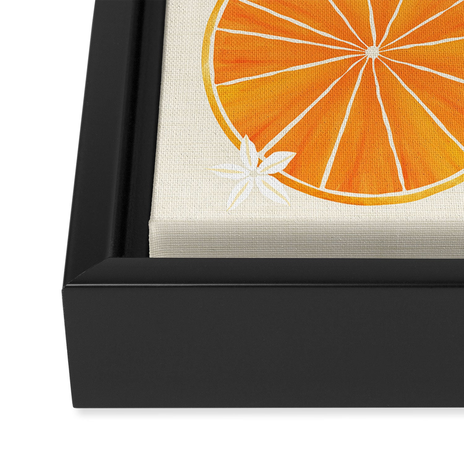Orange Slices With Blossoms Framed Canvas Print Gallery Image 3