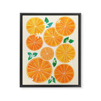 Orange Slices With Blossoms Framed Canvas Print Gallery Image 6