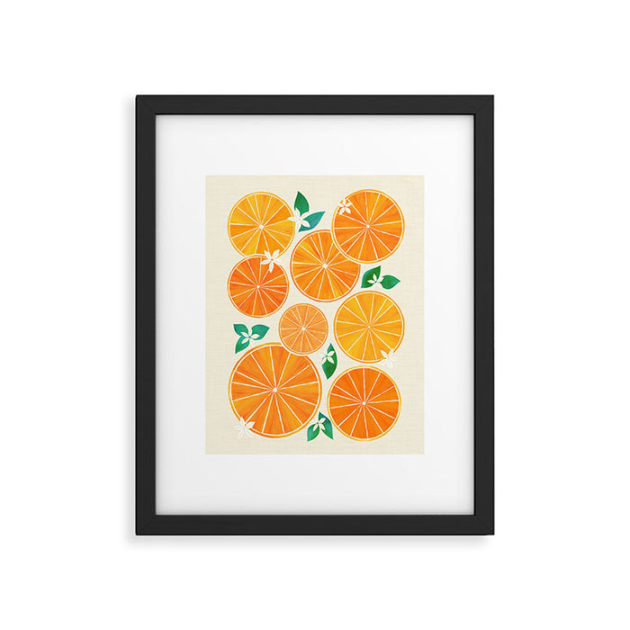 Orange Slices With Blossoms Framed Art Print Gallery Image 1