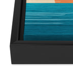 Orange Tropical Sunset Landscape 2 Framed Canvas Print Gallery Image 3
