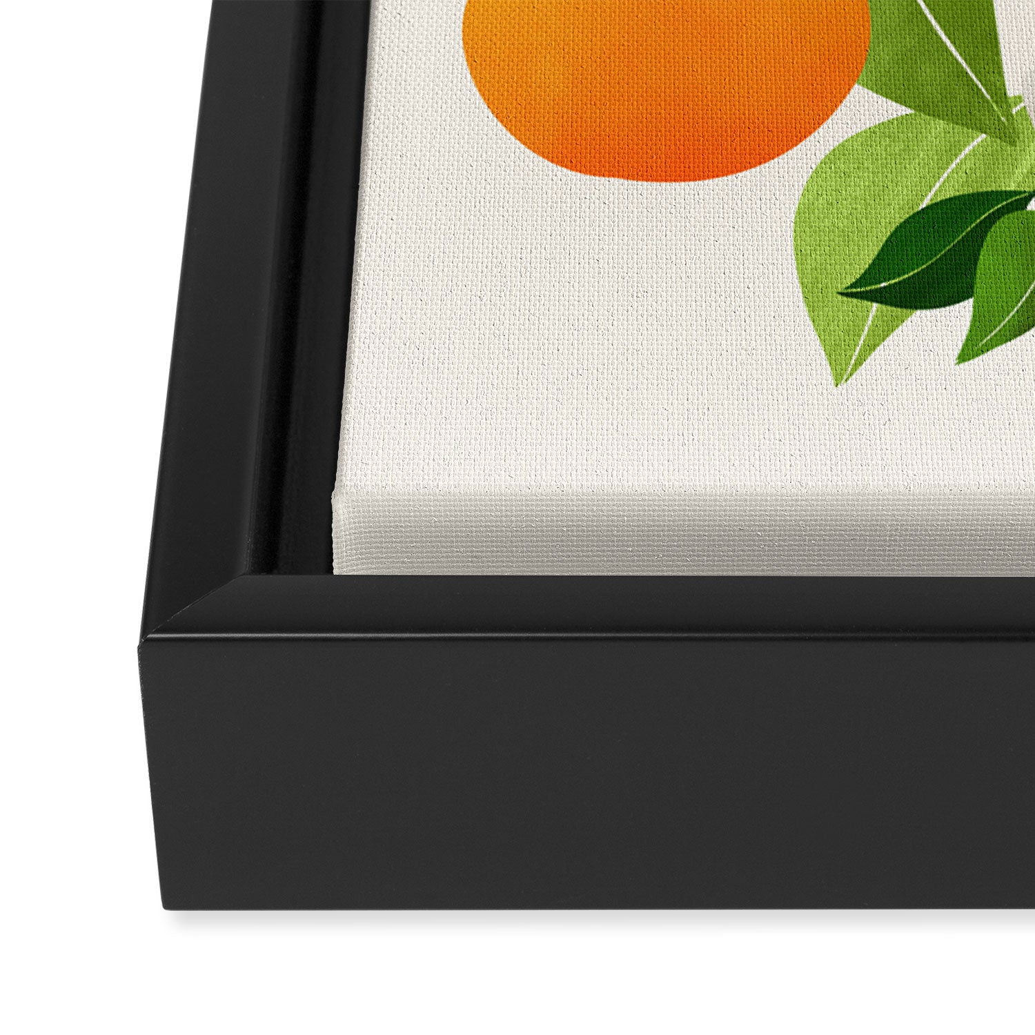 Oranges and Blossoms Tropical Fruit Painting Framed Canvas Print Gallery Image 3