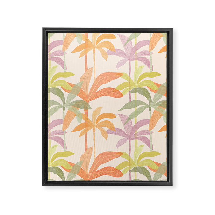 Palm Grove Repeat Pattern Framed Canvas Print Gallery Image 1