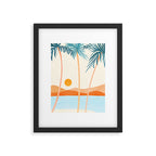 Palm Island Sunset Landscape Framed Art Print Gallery Image 4