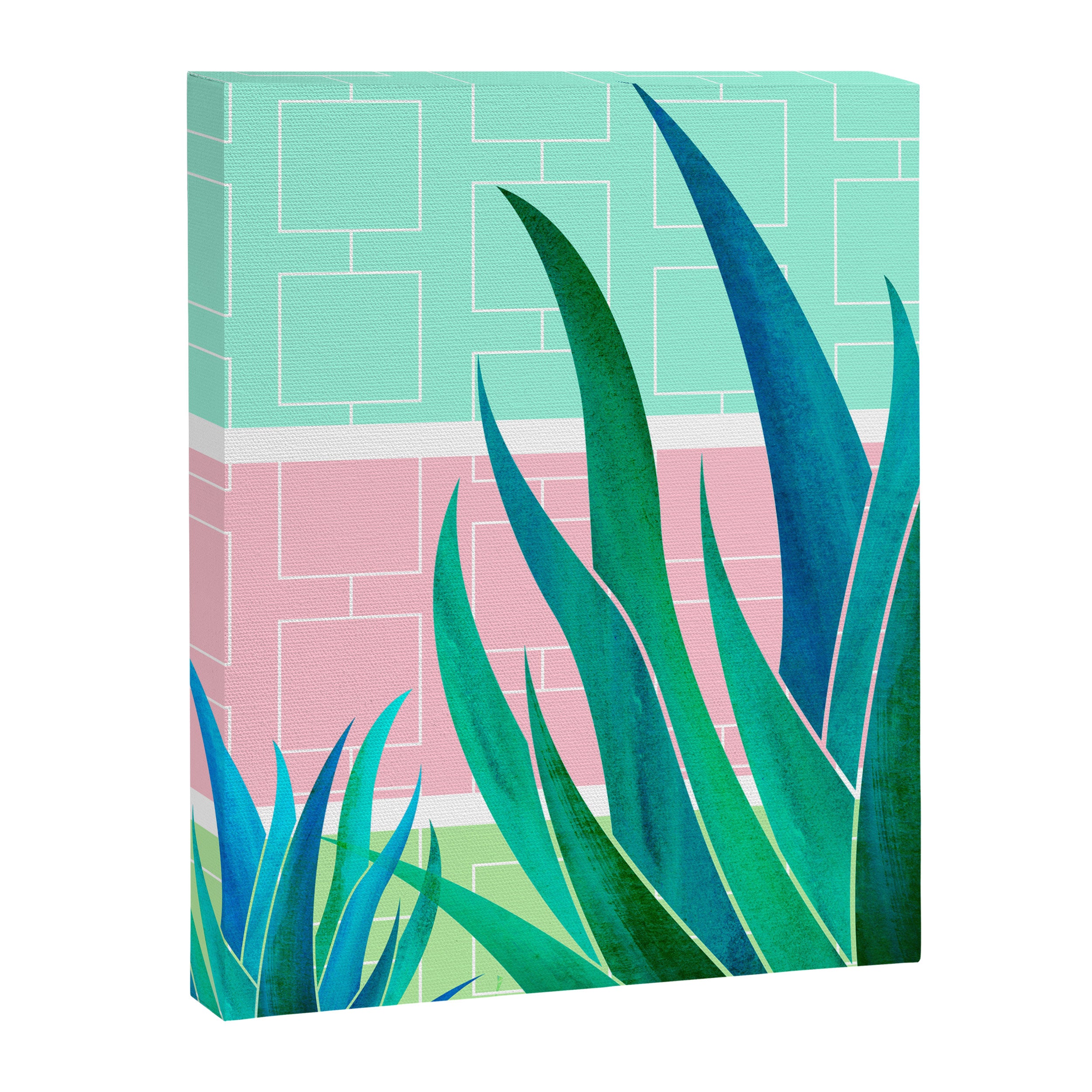 Palm Springs Mid Century Garden Illustration Canvas Print Gallery Image 8