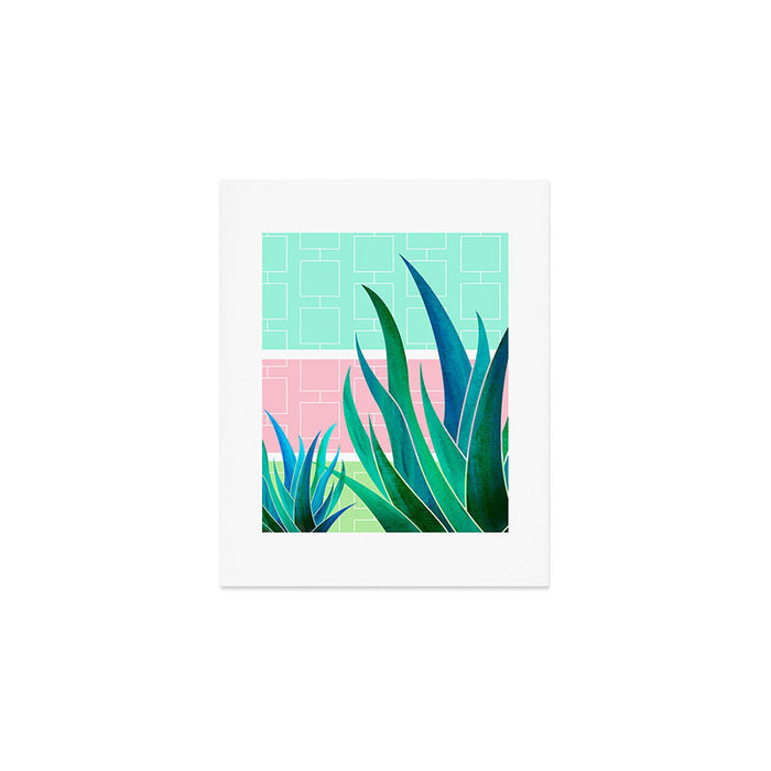 Palm Springs Mid Century Garden Illustration Art Print Gallery Image 1