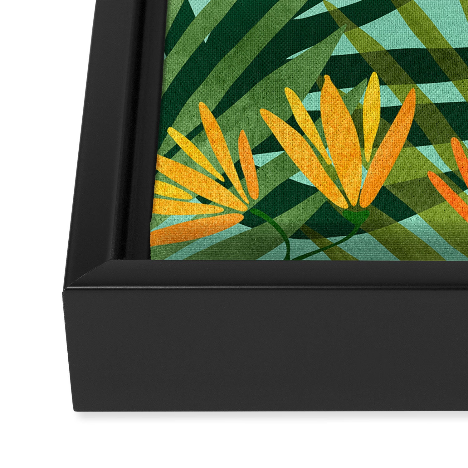 Peaceful Tropics - Sunset Landscape Framed Canvas Print Gallery Image 3