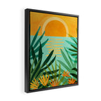 Peaceful Tropics - Sunset Landscape Framed Canvas Print Gallery Image 2
