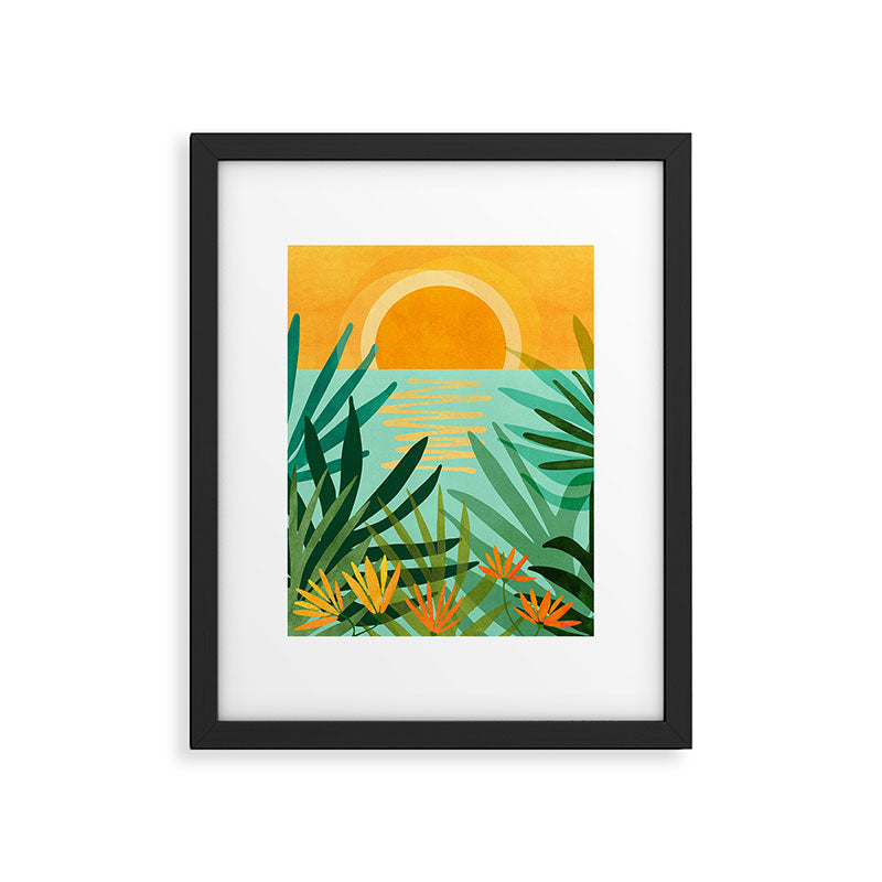 Peaceful Tropics - Sunset Landscape Framed Art Print Gallery Image 5