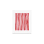 Peppermint Stick - Festive Red Stripes Art Print Gallery Image 1