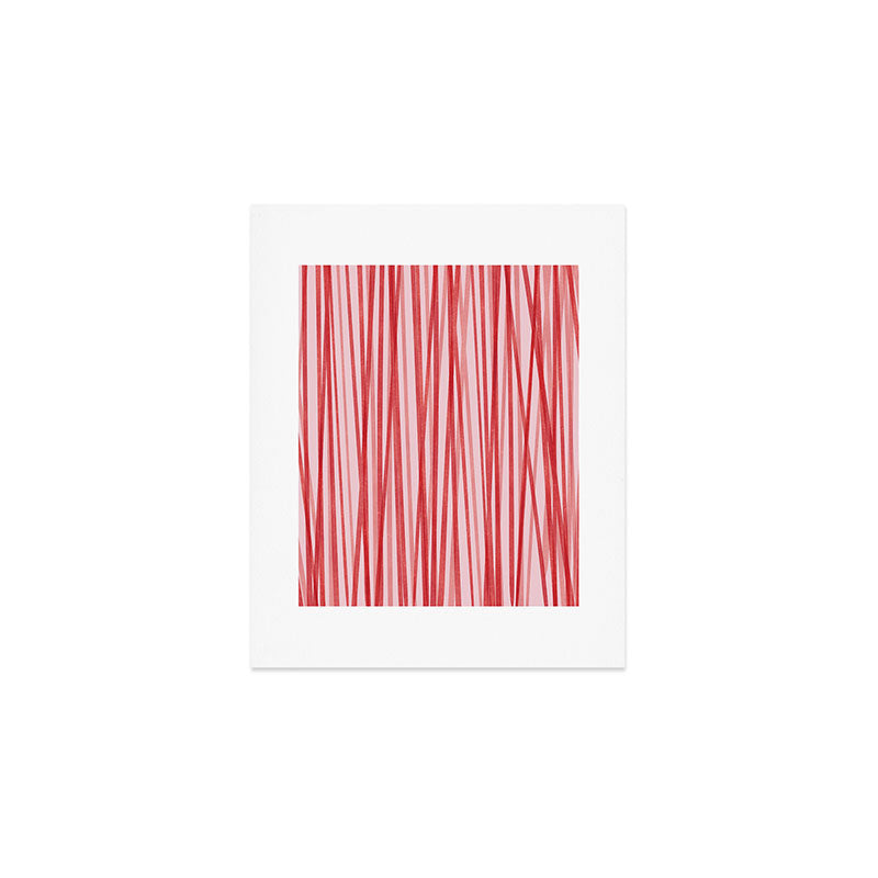 Peppermint Stick - Festive Red Stripes Art Print Gallery Image 1