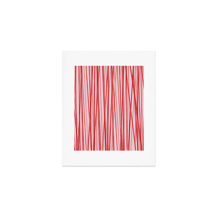 Peppermint Stick - Festive Red Stripes Art Print Gallery Image 1