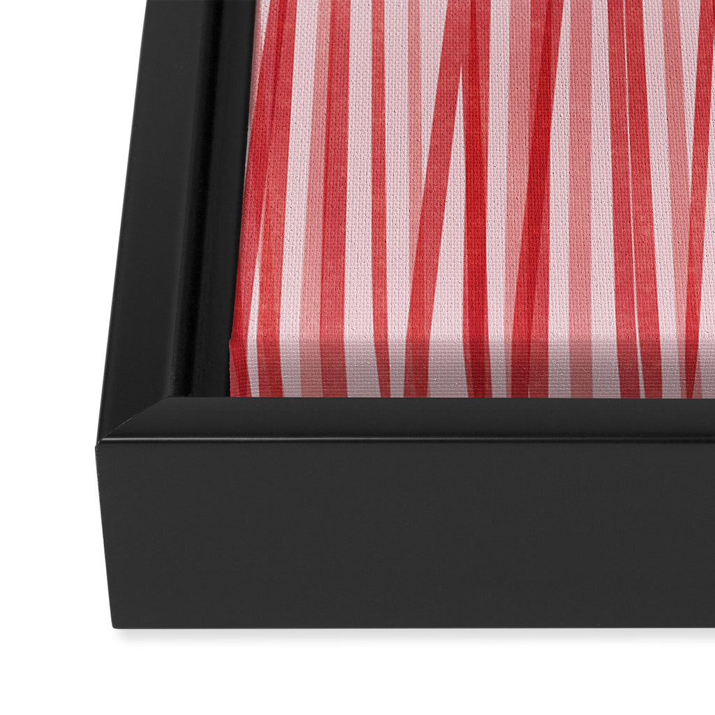 Peppermint Stick - Festive Red Stripes Framed Canvas Print Gallery Image 3