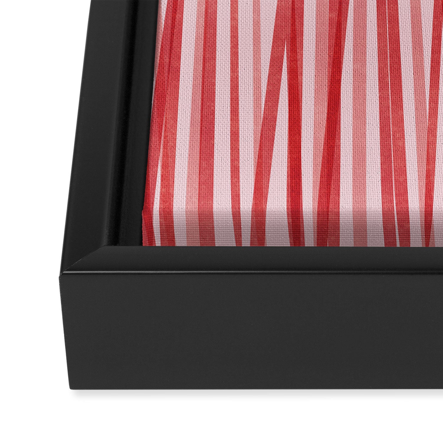 Peppermint Stick - Festive Red Stripes Framed Canvas Print Gallery Image 3