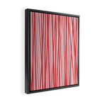 Peppermint Stick - Festive Red Stripes Framed Canvas Print Gallery Image 2