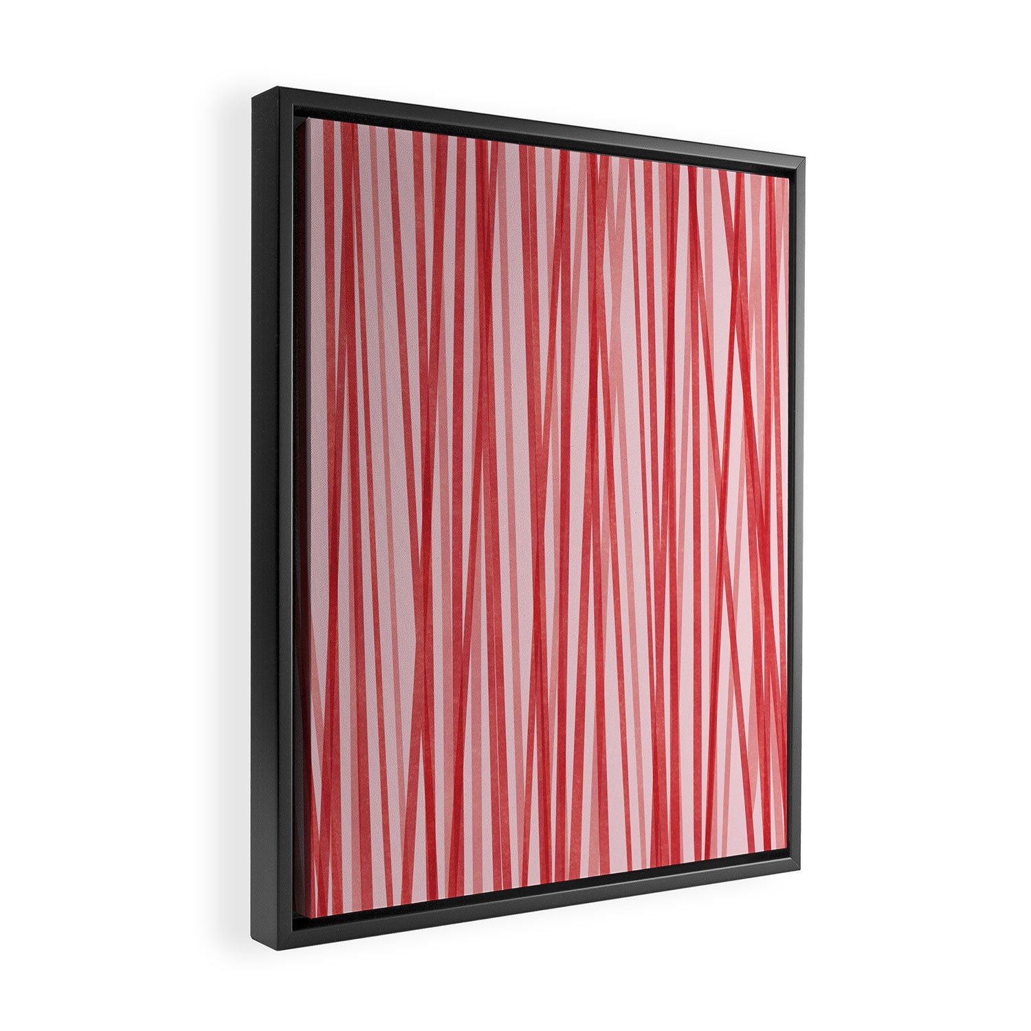Peppermint Stick - Festive Red Stripes Framed Canvas Print Gallery Image 2