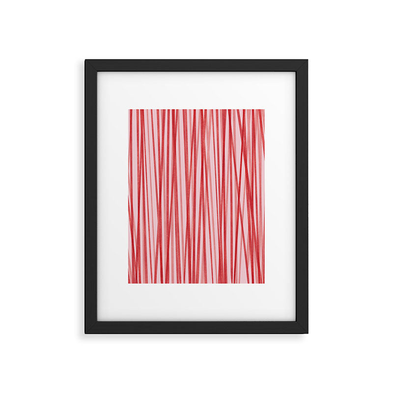 Peppermint Stick - Festive Red Stripes Framed Art Print Gallery Image 6