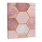 Pink and Gold Hexagon Quartz Canvas Print Gallery Image 8