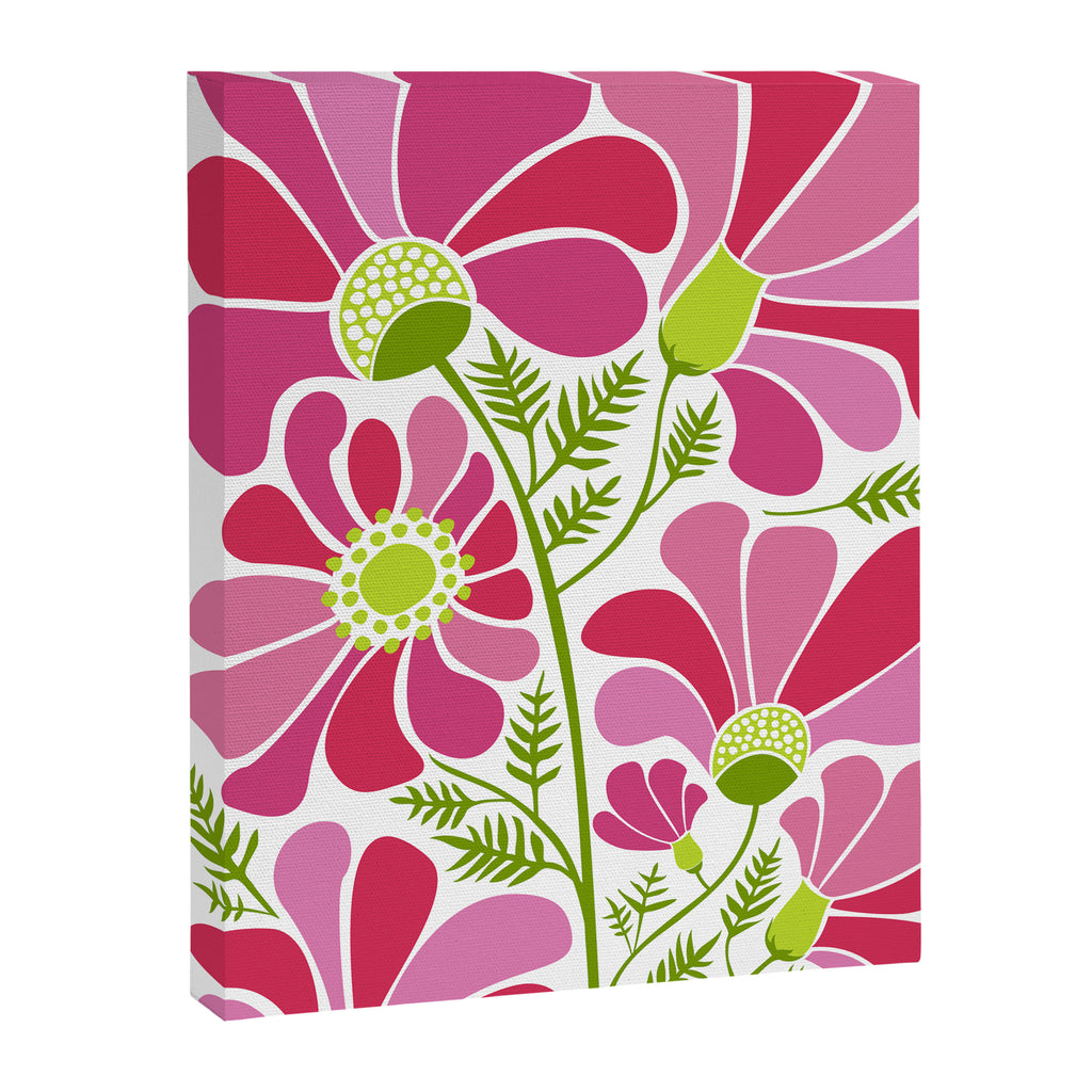 Pink Daisy Flower Illustration Canvas Print Gallery Image 6