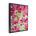 Pink Daisy Flower Illustration Framed Canvas Print Gallery Image 2