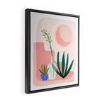 Pink Desert Abstract Landscape Framed Canvas Print Gallery Image 2