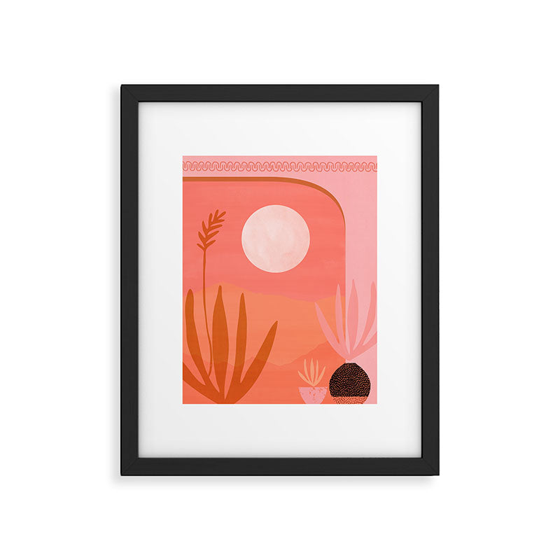 Pink Desert Whimsical Landscape Framed Art Print Gallery Image 5