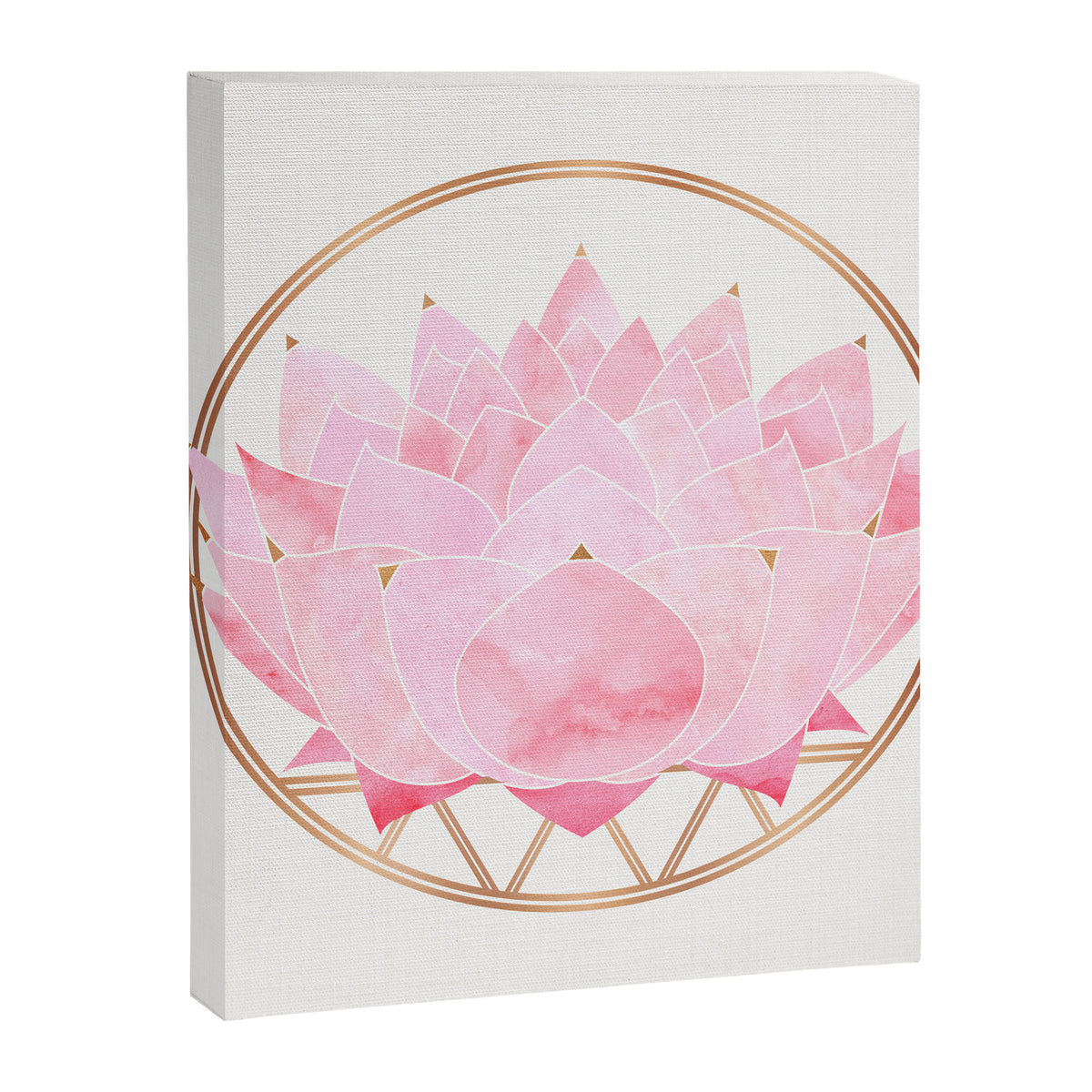 Pink Lotus Botanical Canvas Print Gallery Image 8