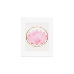 Pink Lotus Botanical Art Print Gallery Image 1