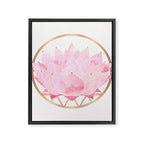 Pink Lotus Botanical Framed Canvas Print Gallery Image 8