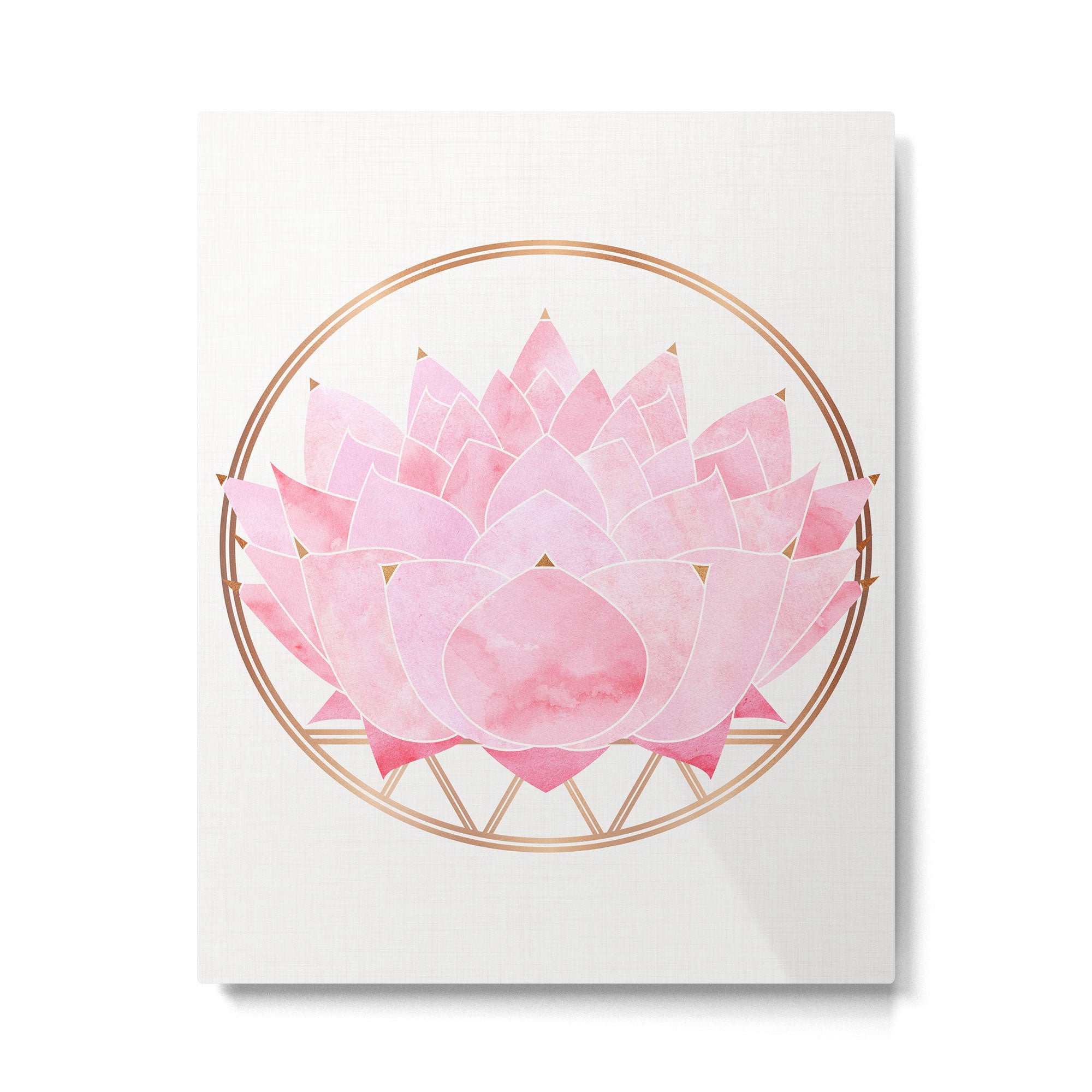 Pink Lotus Botanical Metal Print Gallery Image 6