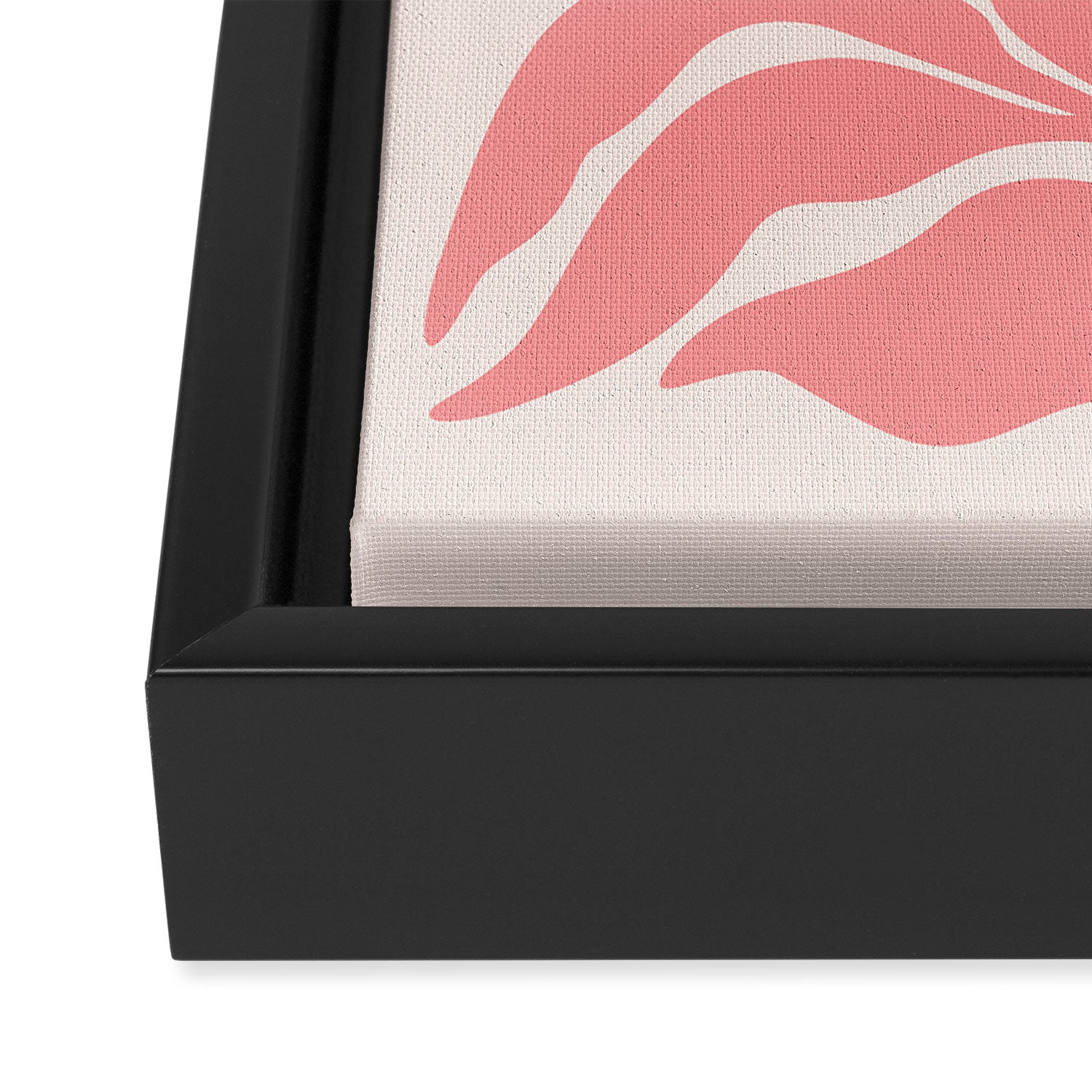 Pink Plant Abstract Landscape Framed Canvas Print Gallery Image 3