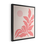 Pink Plant Abstract Landscape Framed Canvas Print Gallery Image 2