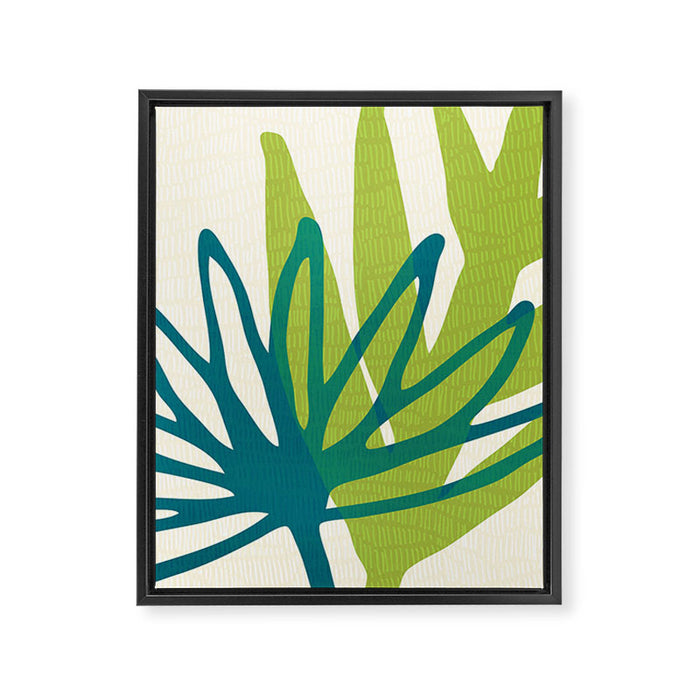Playful Abstract Plant Shapes Framed Canvas Print Gallery Image 1